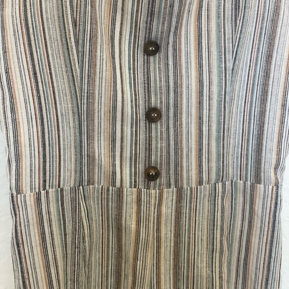 Lulus Essential Essence Blue Multi Striped Tie-Back Romper - XS - Picture 11 of 15